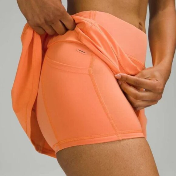 Lululemon Golden Apricot Pace Rival Mid Rise Skirt - Picture 2 of 11